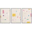 Multicolore multicolore à motif géométrique Mid-Century rose, motif géométrique abstrait, motif boho multicolore-94434587-94434584