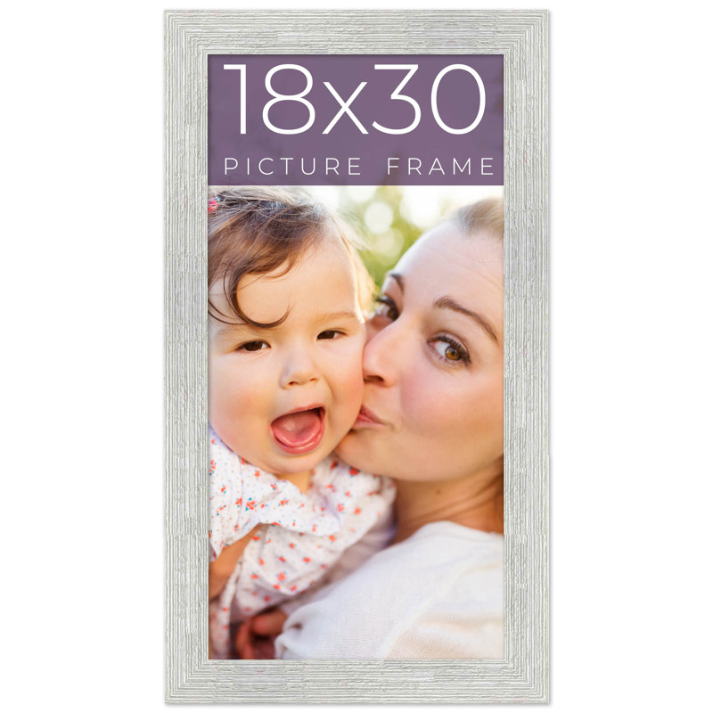 Cadre photo en bois massif Matiza, Blanc, 18 po x 30 po