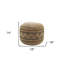 Pouf brun clair 18 po x 18 po x 14 po