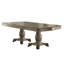 Table de salle à manger extensible Château de Ville traditionnelle à double piétement en bois massif, 168-244 cm – Détails sculptés ornementaux avec 2 rallonges, style vintage et luxueux.