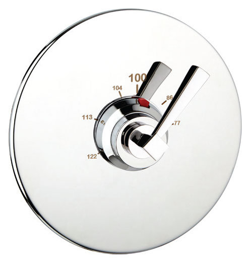 Thermostat Plaza complet avec valve Plaza, Chrome poli, 0,5 po