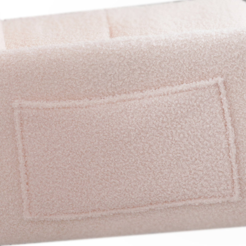 Chaise berçante rembourrée avec dossier haut, Rose