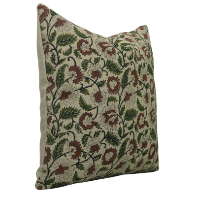 Floral Linen Outdoor Pillow Cover