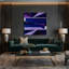 Art mural sur toile bleu Hard Edge 33