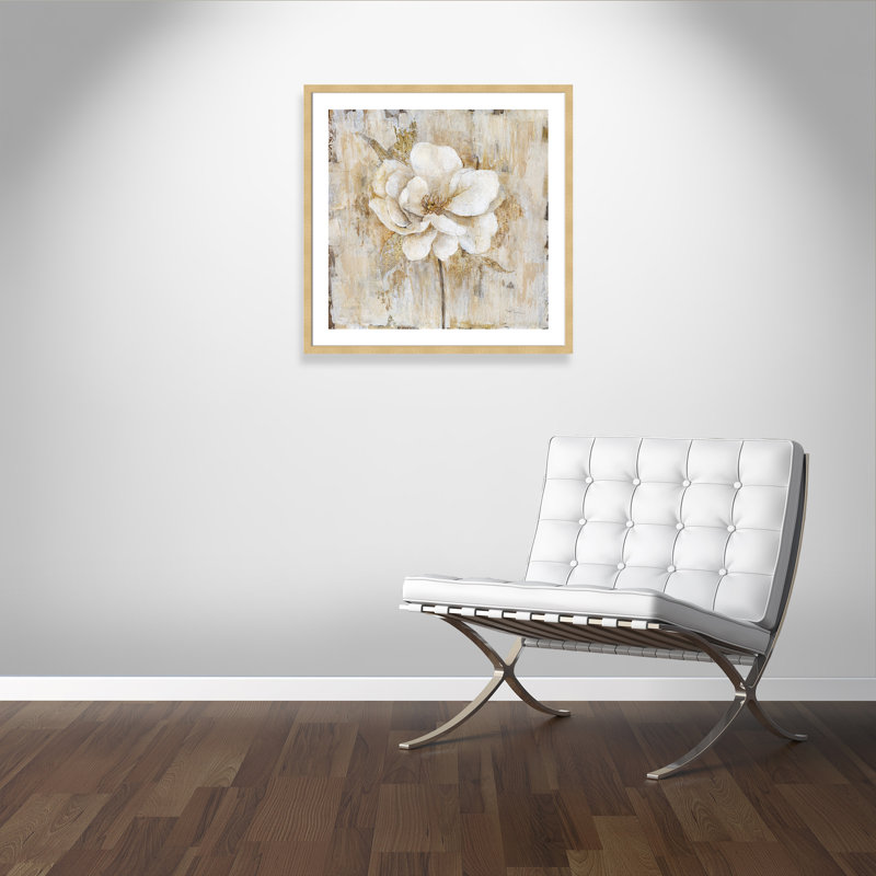 Venetian Gold Botanical II - peinture encadrée, H 32,5 po x l 32,5 po x P 2 po, Encadrement champagne