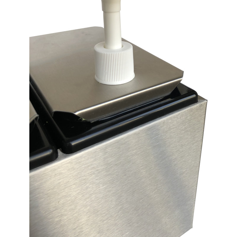 Distributeur et support de condiments en acier inoxydable Carlisle Food Service Products 2-5 Quarts