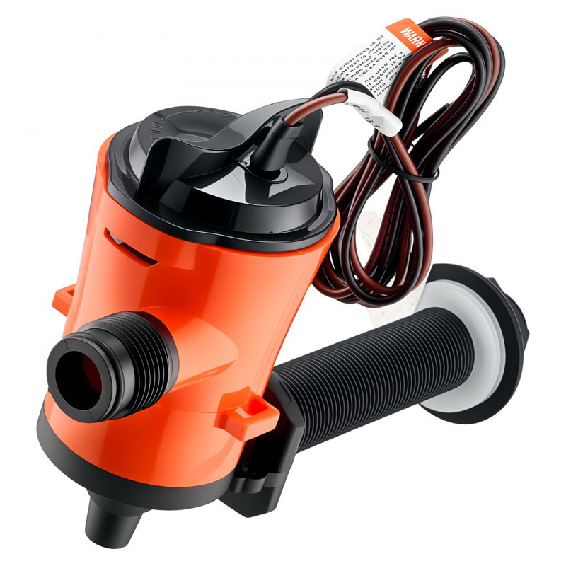 Pompe d'aération Livewell pour bateau 12V 800 GPH 90 ° Pompe d'aération Livewell