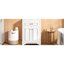 Meuble-lavabo 24 po avec lavabo intégré, blanc, 2 portes, 1 tiroir basculant, design contemporain, rangement spacieux, quincaillerie, installation rapide pour salle de bain au look moderne, compartiments, panneaux, assemblage-133043700