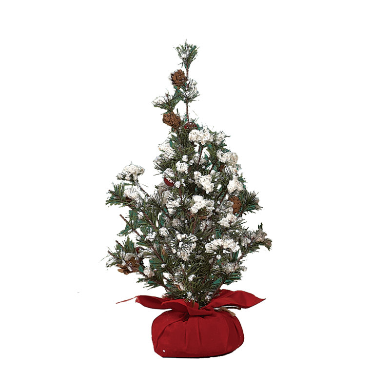  Arbre de Noël artificiel multicolore 12 po dans un sac cadeau avec baies