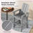 Tall Adirondack Chair With Ergonomic Backrest Armrests & Footrest For Backyard-2085309248