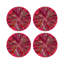 Pheasant Feathers Vegan Leather Round Pebble Placemat-1246054999