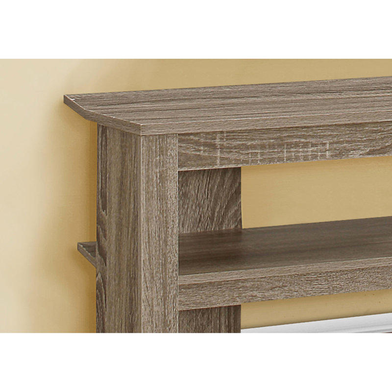 Centre multimédia 42 po Taupe, support contemporain pour chambre et salon, centre