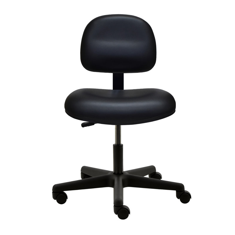 Alvild Vinyl Drafting Chair, Black
