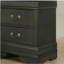 1pc Table de chevet grise Louis Philippe-1231551426