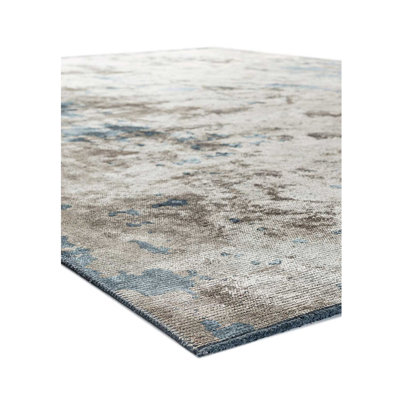 Tapis gris / bleu Rapture, Rectangle 7 pi 10 po x 9 pi 10 po