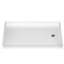 Base de douche 60 po x 36 po ADA à seuil bas et drain central-128706590