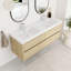 Ensemble de meuble-lavabo mural 60 po avec double lavabo double en résine-904334490-904334491