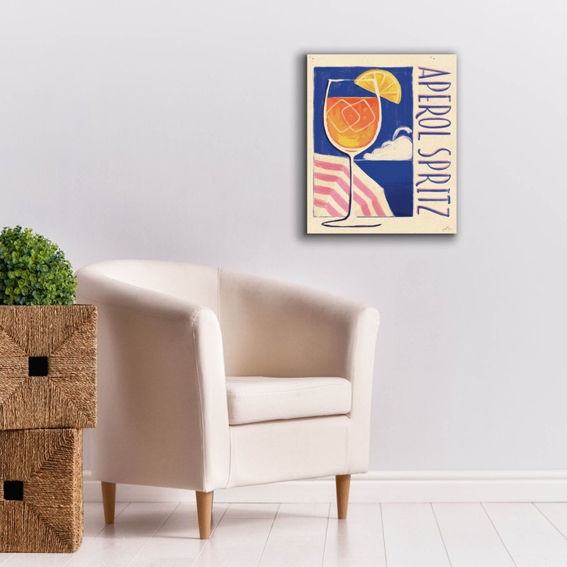 Art mural sur toile Winston Porter «Cocktail 1» par Janelle Penner, H 24 po x l 20 po x P 0,75 po
