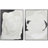 Canvas Abstract White Framed Wall Art with Black Frame Set