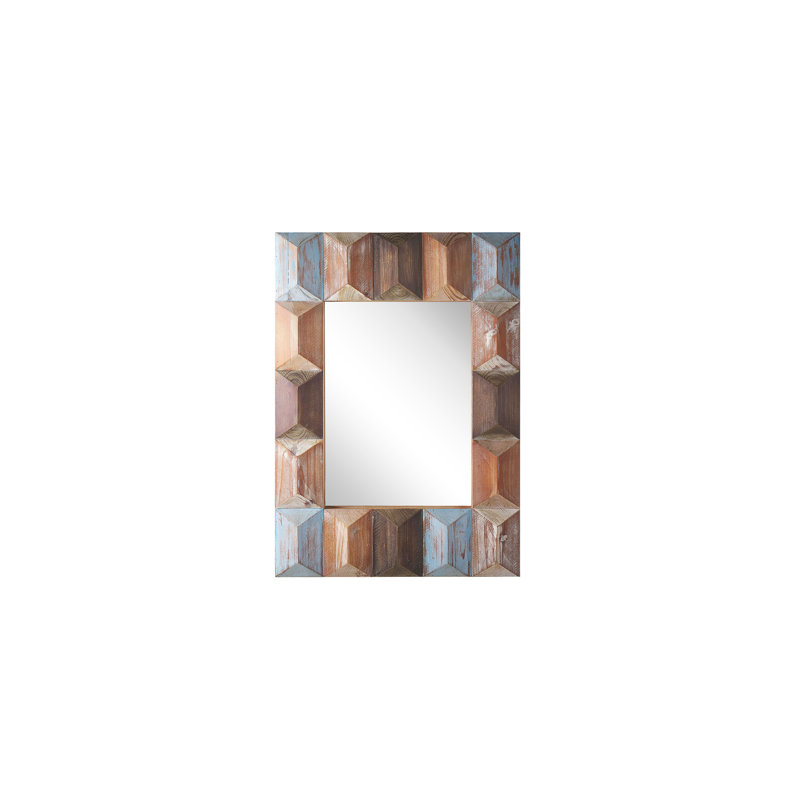 Treyvon Wood Flat Wall Mirror