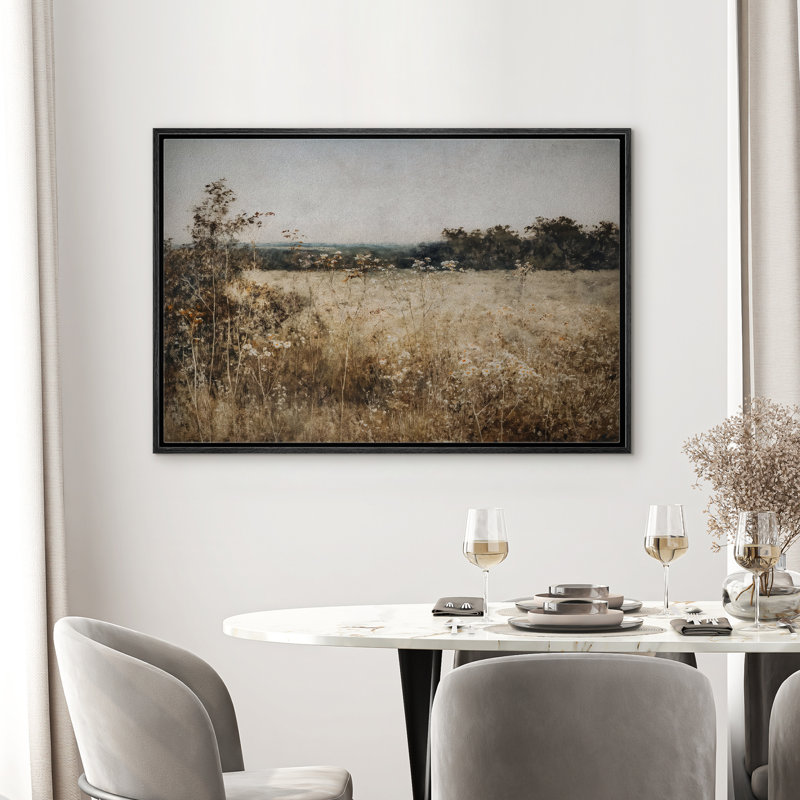Fleurs sauvages, marguerites, pré, rustique, campagne française, décor, Noir, H 24 po x l 36 po