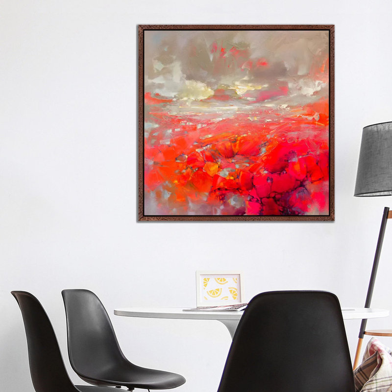 Molecular Bonds by Scott Naismith - Painting on Canvas, 93.98 cm H x 93.98 cm W, Classic Brown Wood Framed