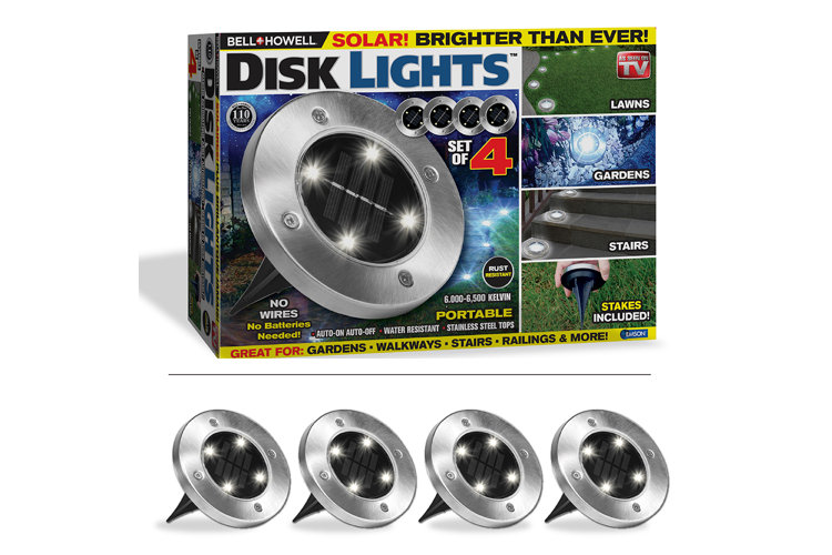 Low Voltage Solar Powered Integrated LED Disk Light Pack
