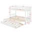 Twin Over Pull Out Bunk Bed With Additional Trundle Bed For Extra Sleeping Space And Convenience-1287047116