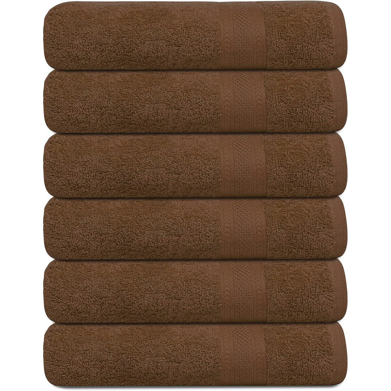 Juane Cotton Bath Towel, Brown