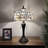 Sehnaz Tiffany Table Lamp White Stained Glass Flowers Included LED Bulbs 22"H*12"W*12"D