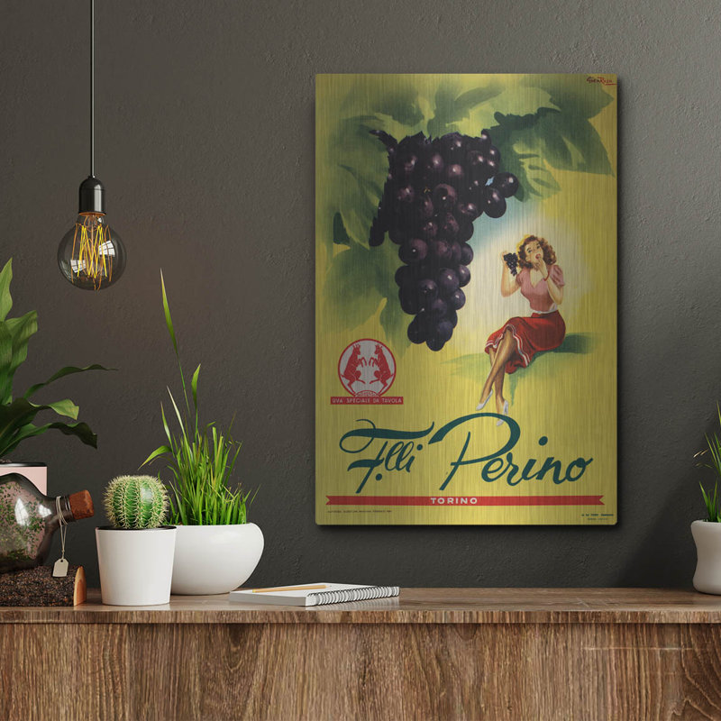 "Perino - Grapes" par Vintage Posters, H 16 po x l 12 po