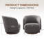 Fauteuil d'appoint pivotant rembourré Caysey Boucle-101895680
