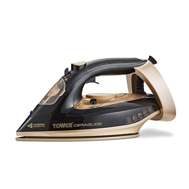Tower Ceraglide Steam Iron with Fast Heat-Up, Extra Long 3 Metre Power Cord, 3100W