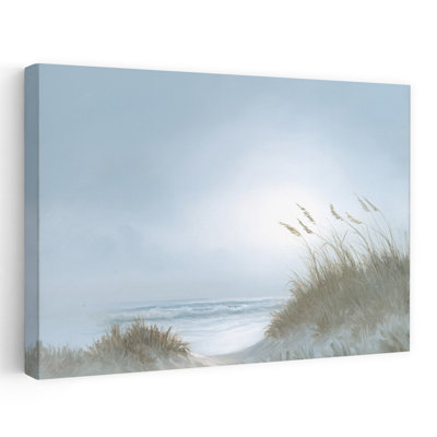 Misty Morning Dunes, art côtier abstrait