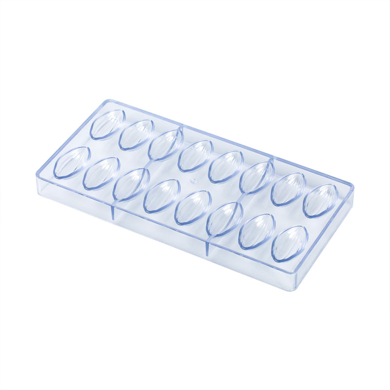 Moules à bonbons 10,8 x 5,3 pouces, 10 moules à chocolat cacao - 16 cavités, résistant au congélateur, moule à dessert en polycarbonate transparent, facile à libérer, de qualité alimentaire