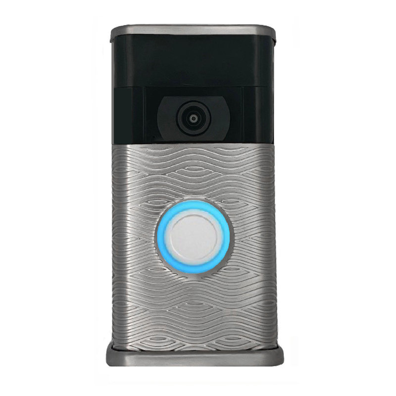 Housse pour sonnette vidéo Waves (compatible Ring 2nd Gen), Nickel argenté
