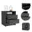 Eter Compact Nightstand with Two Drawers and One Shelf, Minimalist Bedroom Bedside Storage-893174511