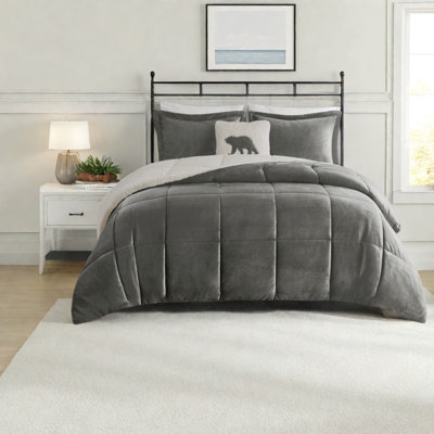 Cozy Plush Sherpa Bedding Sets, Polyester Farmhouse Style For Home