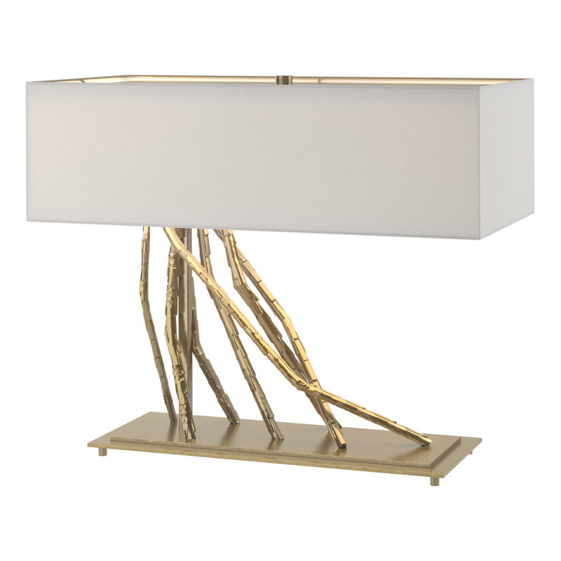 Brindille 16.5" Table Lamp, Natural Anna, Natural Iron