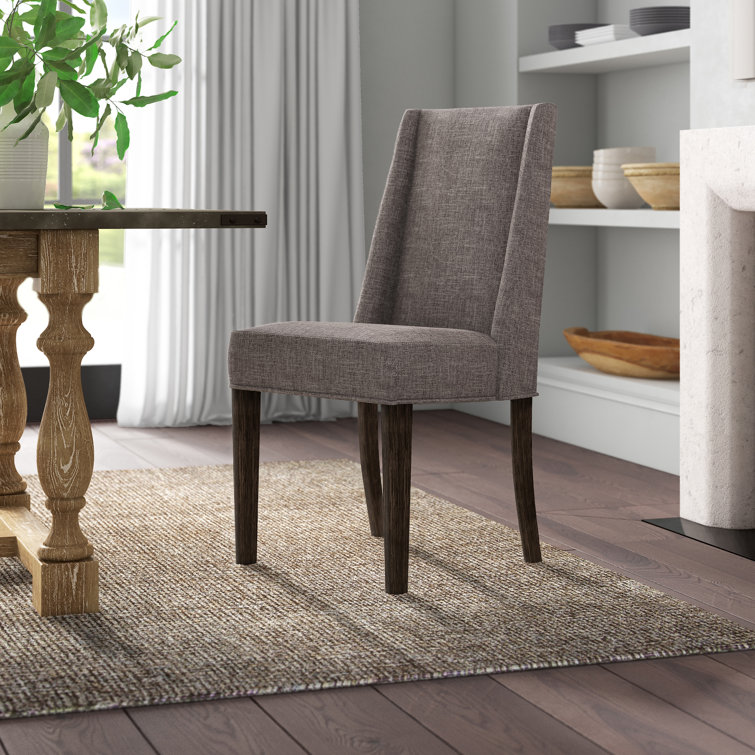 Reber Linen Side Chair in Gray