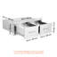 Tiroirs pour îlot de barbecue extérieur, 75 cm (l) x 25 cm (h) x 50 cm (p), doubles tiroirs horizontaux, coulisse fluide et construction coulissante haut de gamme