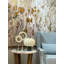 Hydrangea Floral Arrangement in Glass Vase with Grass