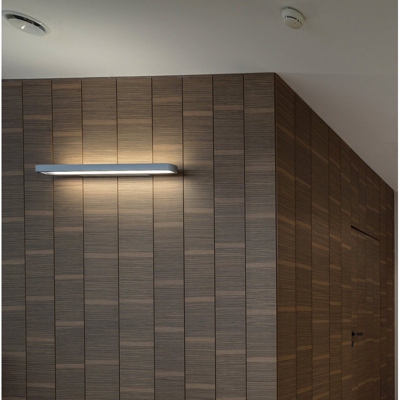 Sleek Silver 48" LED Dimmable Wall Light with Adjustable Angles