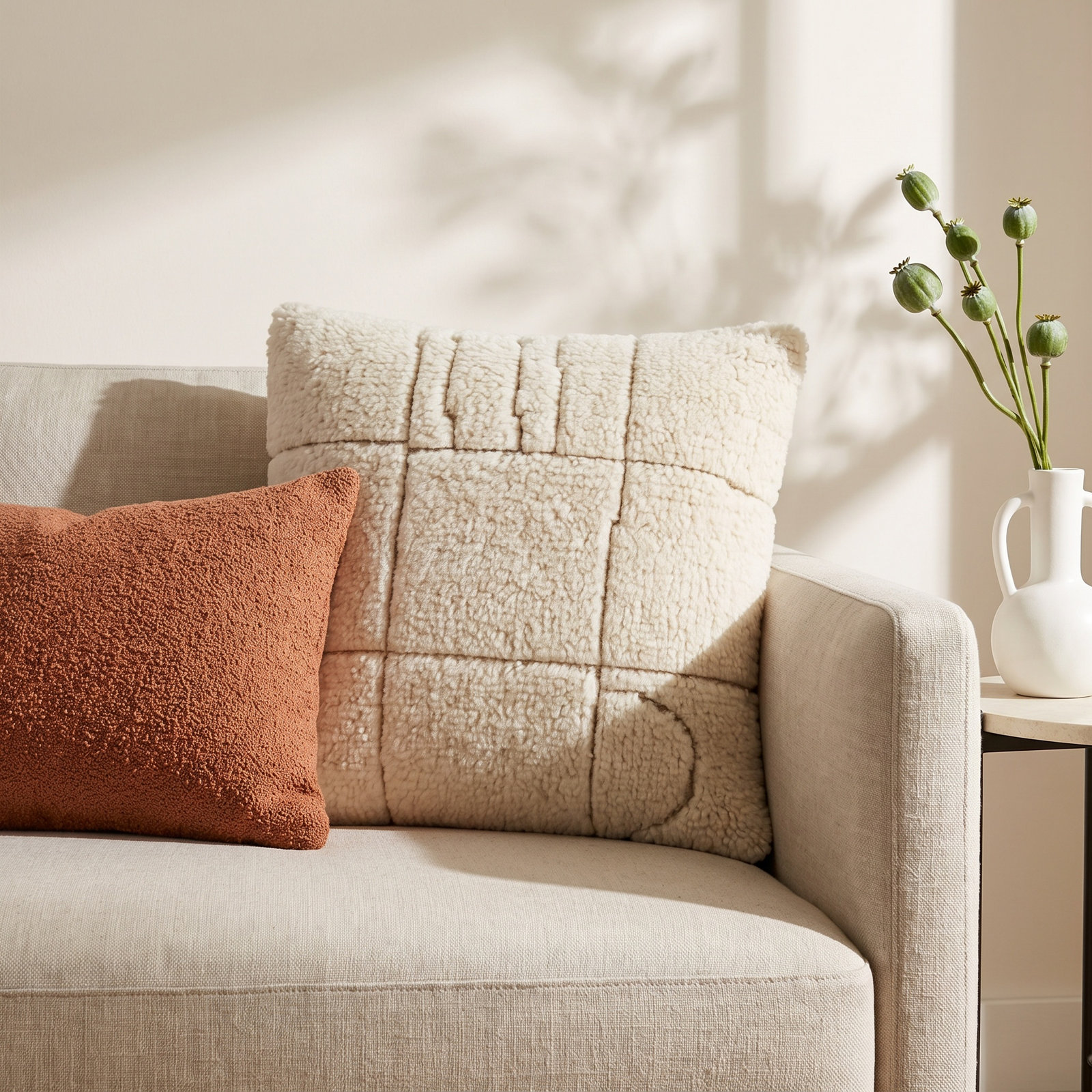 Kess Wool Throw Pillow, Down, 20" x 20"