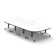 Rectangle 12 Person Flip Top 72'' L Modular Training Table and Chair Set with Casters and Modesty Panel and Cable Management