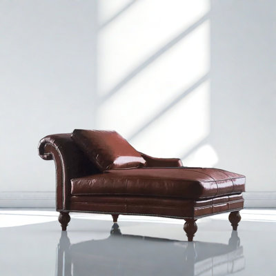 Audrea Faux Leather Chaise Lounge by Bloomsbury Market