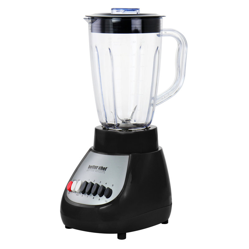 Better Chef Black 10-Speed 50oz Countertop Blender with Plastic Jar