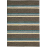 Manford Hand-Woven Wool Brown Area Rug