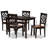 Annorah 5-P Dining Set in Dark Brown and Walnut Brown Finished Wood, 37.4'' H X 17.9'' W X 19.9'' D-1846052070-1846052071-1751799121
