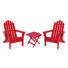 Breeona Wood Folding Adirondack Chairs with Folding Table Set